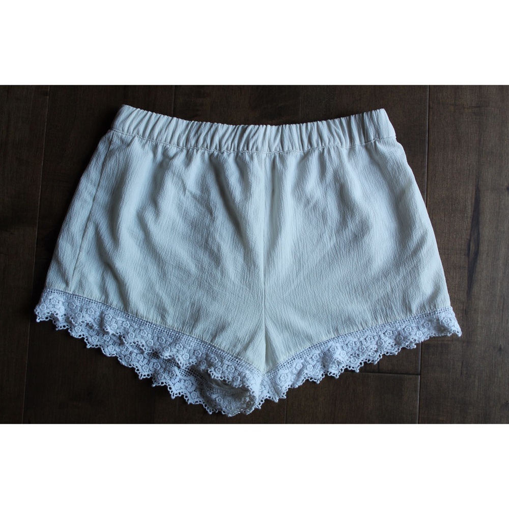 White Lace Shorts